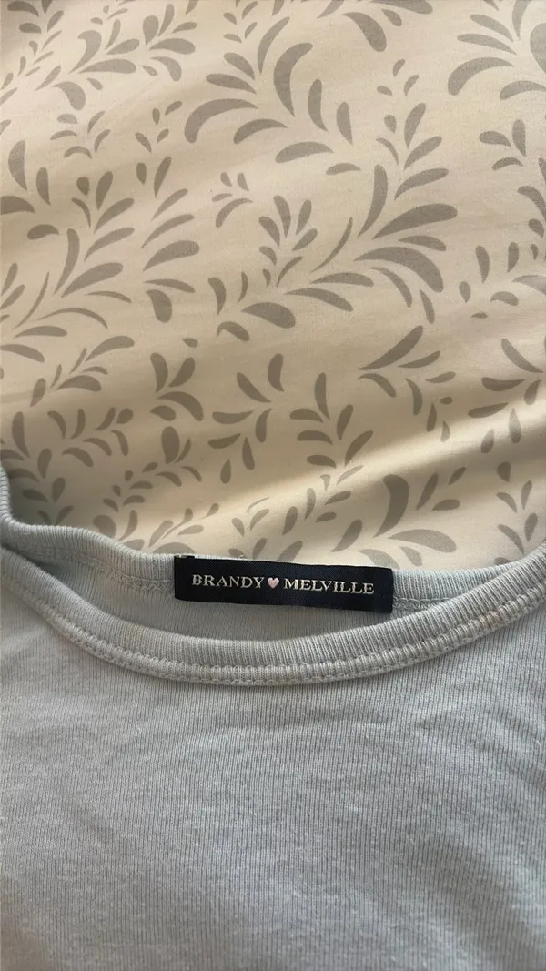 Brandy Melville Baby Tee Blue - Image 2