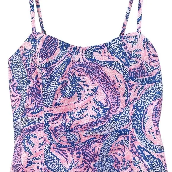 Lilly Pulitzer Shelli Sheath Dress Women's 0‎ Blue Pink Feminine Dainty Classic - Image 4