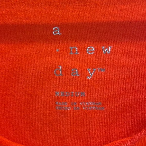 A NEW DAY Relaxed Short Sleeve Crew Neck Mini T-Shirt Dress in Orange Size M NWT - Image 11