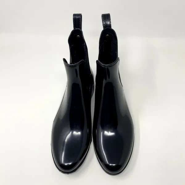Sam Edelman Tinsley Black Glossy Ankle Chelsea Classic Preppy Rain Boots 7 - Image 3