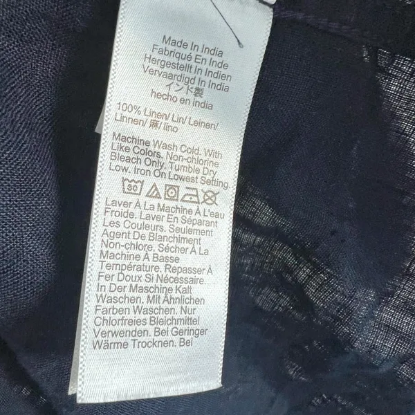 J. Crew dress size Extra Small blue linen cabana coverup - Image 10