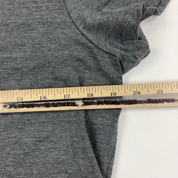 J. McLaughlin T-Shirt Womens Large Gray Crew Neck Short Sleeve Silk Cotton Blend - Image 4