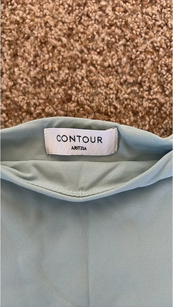 Aritzia Bodysuit Blue Square Neck - Image 2