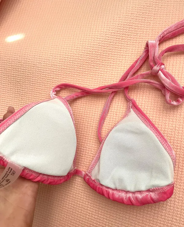 velvet bikini Pink - Image 3
