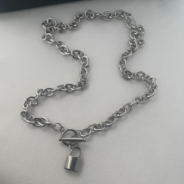 Lock Pendant Necklace for Men Women Streetwear Punk Hip Hop Unisex Style - Image 5