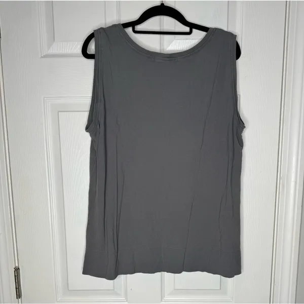 FLAX Gray Minimalist Made In USA Tank Top Size‎ Large - Image 2