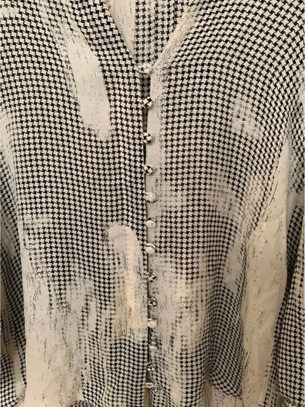 Unique Vintage 3 for $15! 100% Silk print blouse M - Image 3