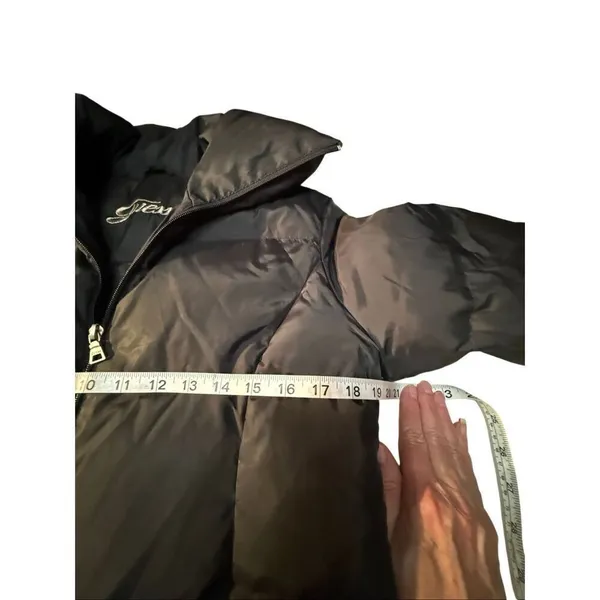 Guess Black Feather Down Puffer Jacket Sz M - Image 5