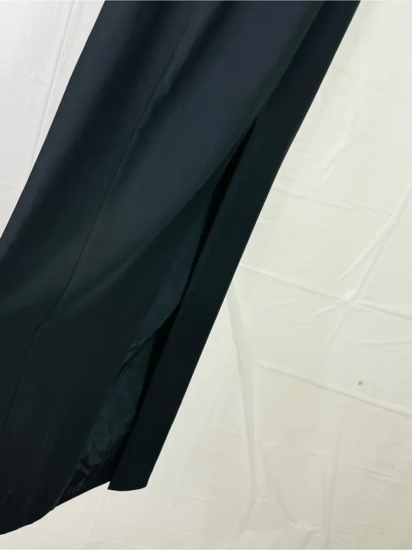 Adriana New York Black Sleeveless Maxi Dress with Rhinestone Diagonal Detail - Image 6