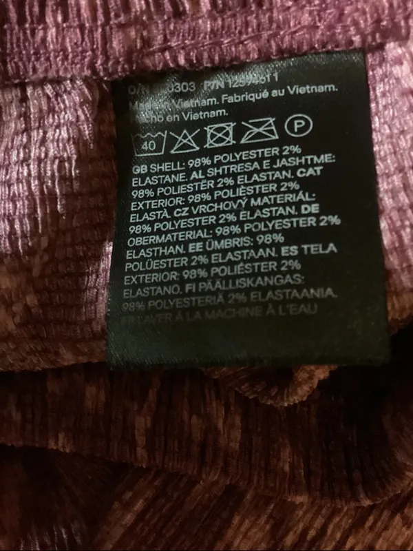 NWT Divided H&M dark pink patterned pull on pants size medium - Image 8