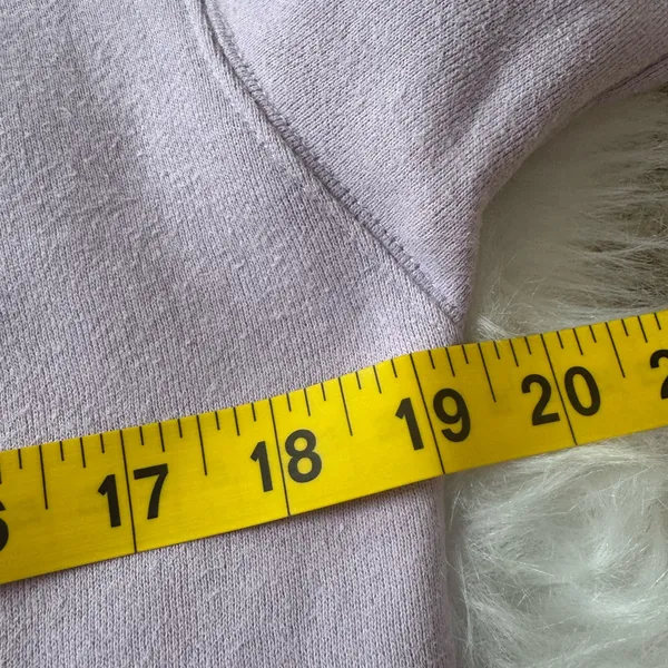 Aritzia TNA Cozy Fleece Perfect Crew Sweatshirt in Lilac XXS - Image 8