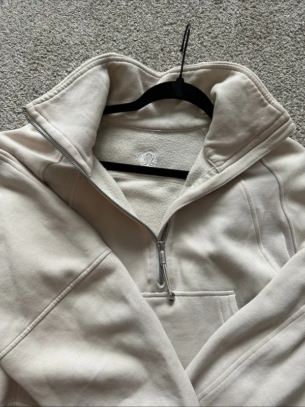 lululemon athletica tan Half-Zip Scuba Pullover Sweatshirt - Image 3