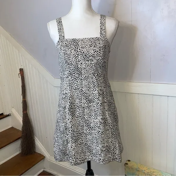 American Eagle leopard print mini dress grunge goth animal print S - Image 2