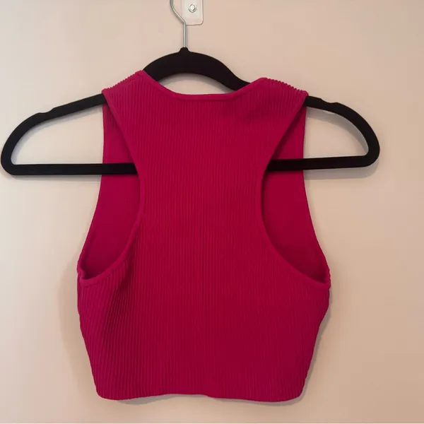 Aritzia Babaton Sculpt Knit Tank – Fuchsia Pink – Size S - Image 4