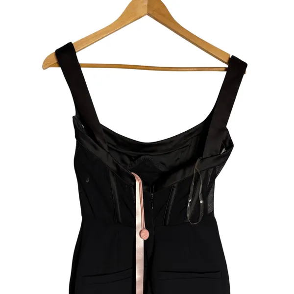 House of CB Mylene Corset Straight Leg Black Cocktail Formal Jumpsuit S - Image 11