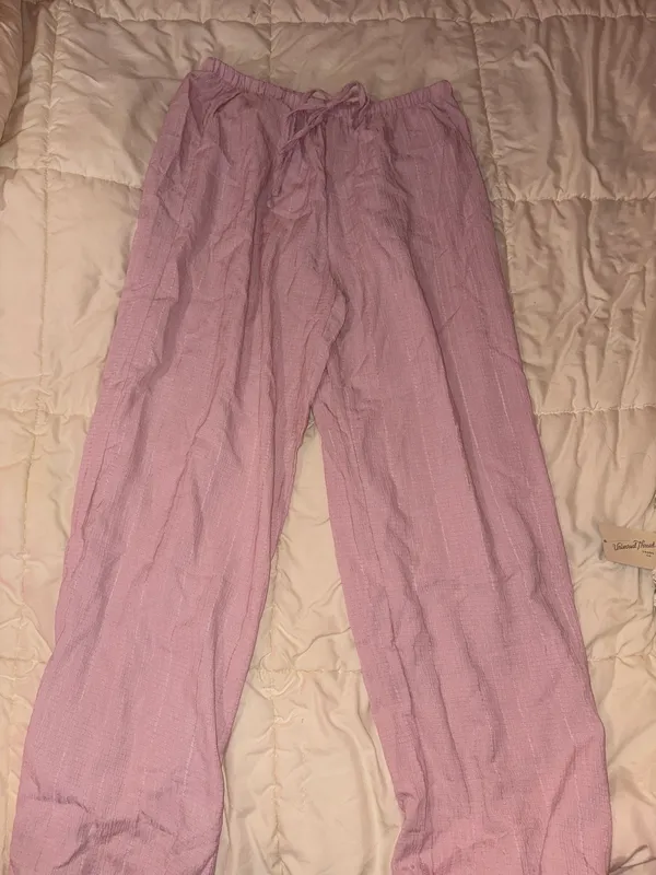 Pink linen pants Size M - Image 2