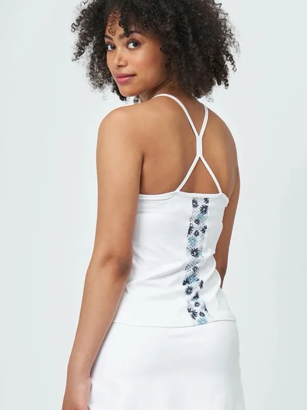 Lija Women's New Rules Volley Tank - White/Fleur (1333) - Image 3