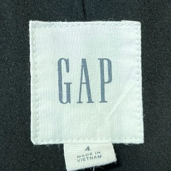 GAP Women's Black Double Breasted Long Sleeve Notch Collar Blazer Coat Jacket 4 - Image 4