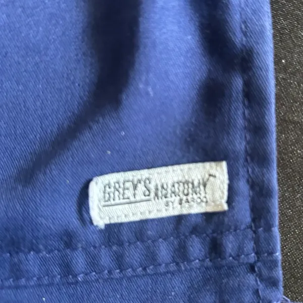 Grey's Anatomy Blue Wrap Short Sleeve Top scrubs - Image 2