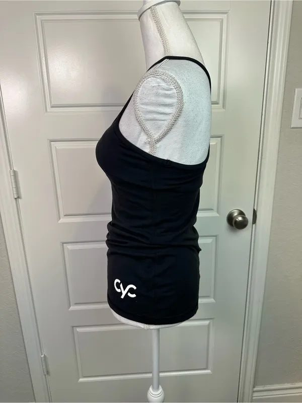 Lululemon Flow Y Performance Yoga Tank Top Light Support Black Logo Size 6 - Image 4