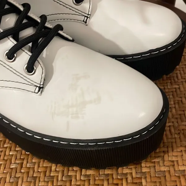 H&M Divided NWOB white platform lace up combat boots size 39 - Image 5