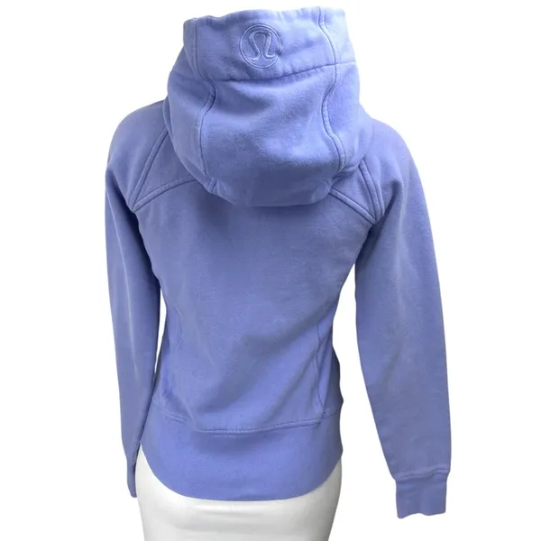 Lululemon Scuba Women's Blue Long Sleeve Zip Hooded Hoodie Sweatshirt Jacket 4 - Image 2