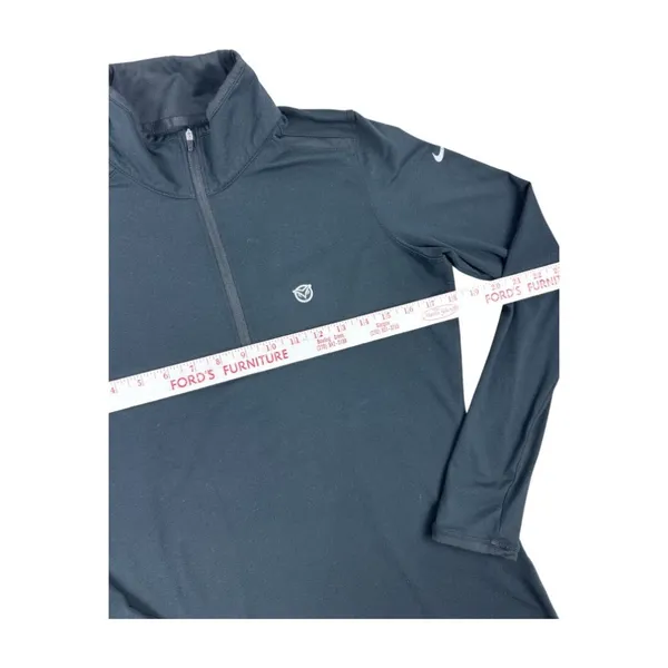 Nike Golf Dri-Fit 1/4 Zip‎ Pullover M Black Owl Logo Tour Performance Shirt - Image 3