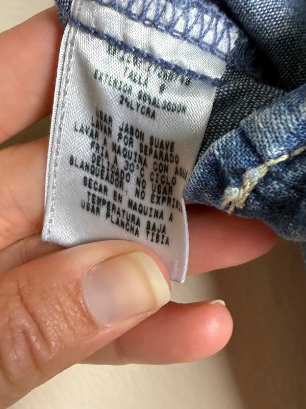 Y2K Vintage Guess Sexy Button Down Denim Mini Dress Size 9 - Image 8