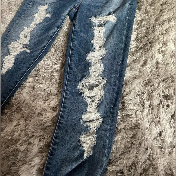 American Eagle dark blue washed jeans. - Image 3