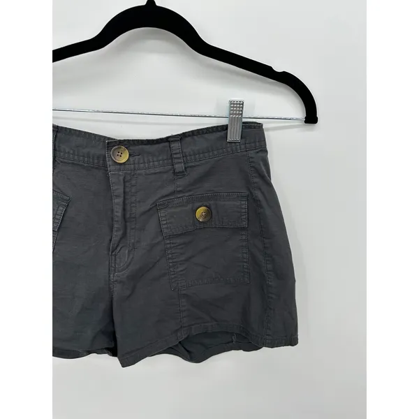 Vuori Women Small Charcoal Grey Ripstop Utility Shorts VW3039 Elastic Back Cargo - Image 4