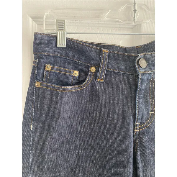 J.Crew Bootcut Jeans Womens Size 28S Dark Indigo Wash Classic Denim Stretch - Image 2