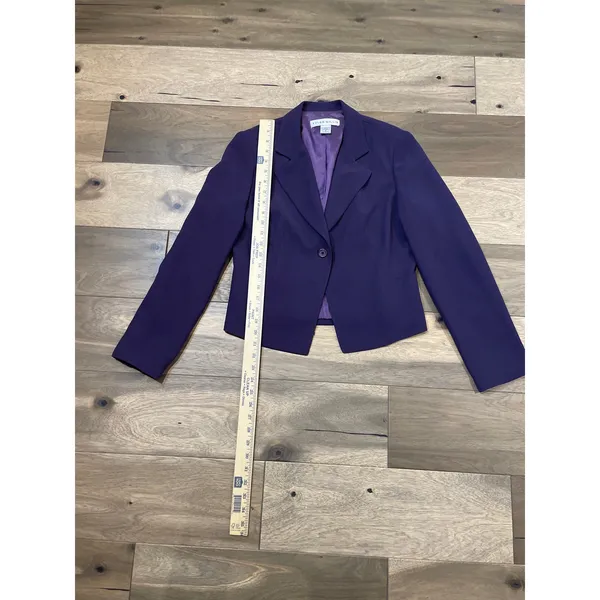 Tyler Gillis Suit Size 8 Purple Vintage 2‑Piece Sleeveless Dress and Blazer Set - Image 12