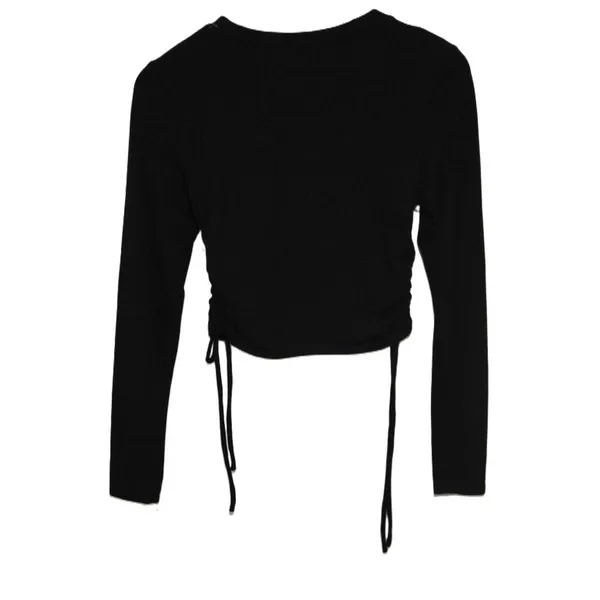 Womens Abercrombie & Fitch Soft AF Black Cropped Long Sleeve Top Size Small - Image 2