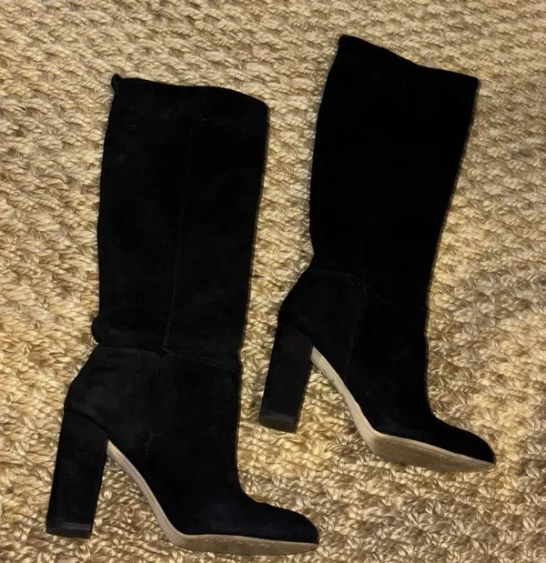Sam Edeleman Caprice Black Suede Boots - Image 2