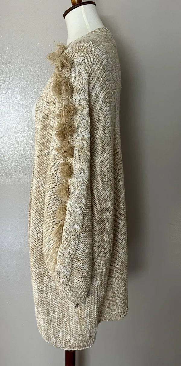 Anthropologie Braided-Sleeve Cardigan - Image 9