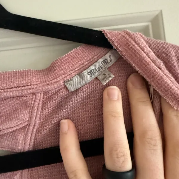Miss Me Pink Long Sleeve Relaxed Blouse - Image 2