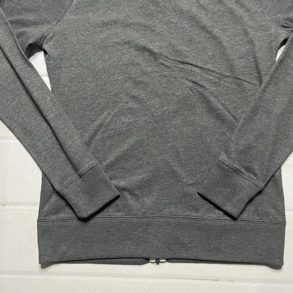New - New Era - Women’s Grey Cotton Sueded Zipped Hoodie - Size Large - Image 8