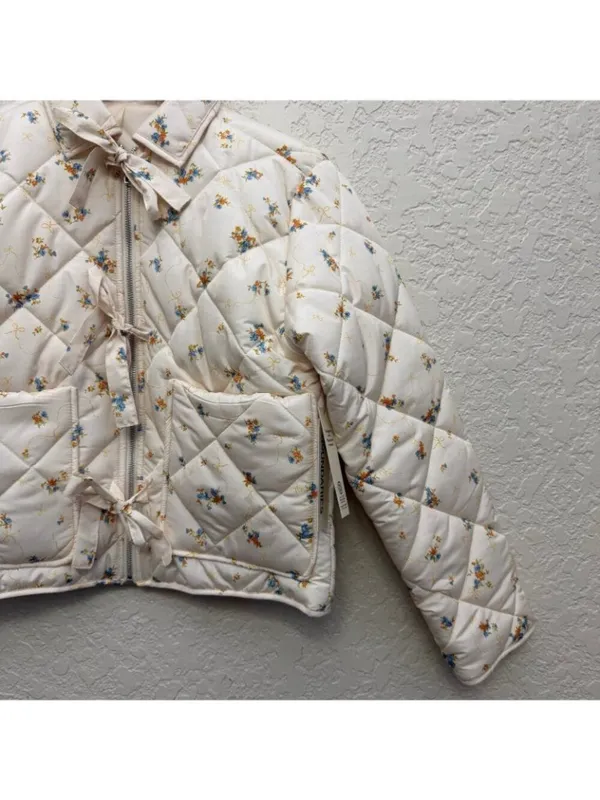 No Boundaries Quilted Bow Jacket Size Small - Image 9