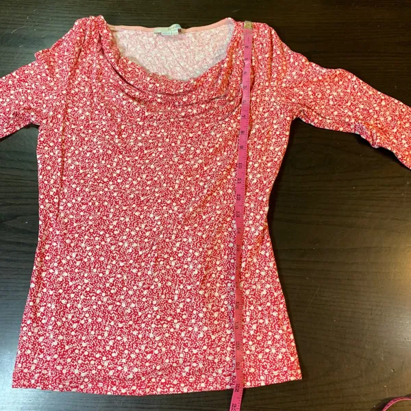 Boden floral‎ drapes neck long sleeve top 00s retro romantic cottagecore chic 6 - Image 9