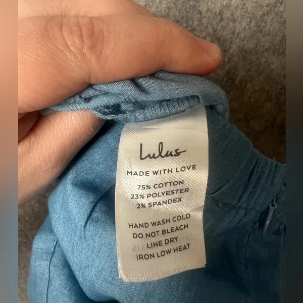 Lulus‎ Small Lovely Sunshine Medium Wash Strapless Straight Leg Jumpsuit Nwt - Image 8