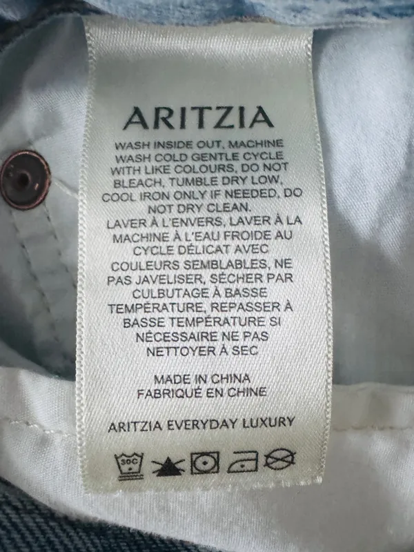 Aritzia Denim Forum The Farrah Hi-Rise Wide Leg Jeans Light Wash Size 29 - Image 6