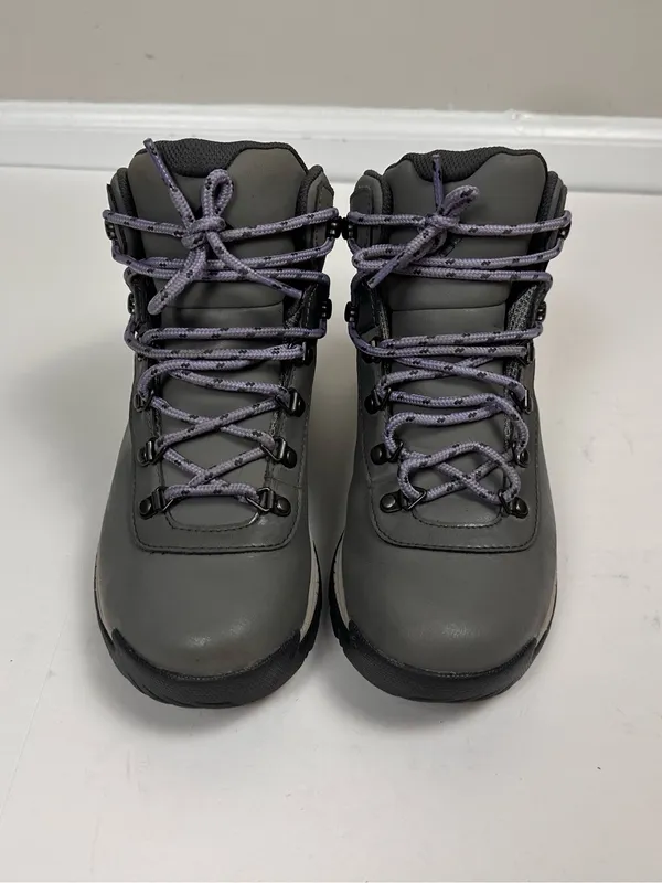 Columbia Yoncalla Mid Waterproof Hiking Boots Women’s 8.5 Gray Purple YL1090-008 - Image 2