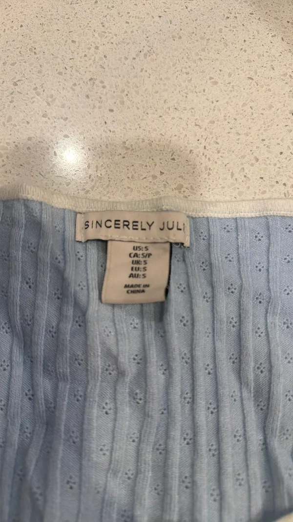 Light Blue Tie Top - Image 2