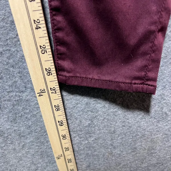 7 For‎ All Mankind b(air)Skinny Jeans Burgundy Wine Red Pants 27 Blair - Image 3