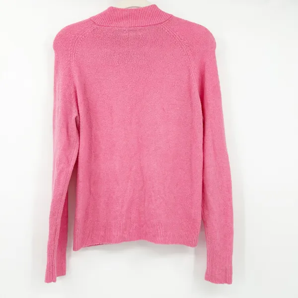 J. Crew Womens Fall Barbiecore Button Extra‎ Soft Yarn Wool Blend Sweater Size S - Image 8