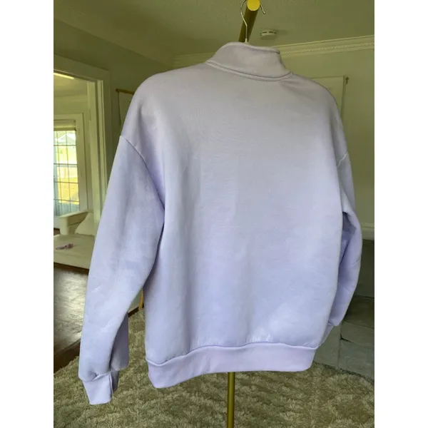 SHEIN Lavendar‎ Half Zip Pullover Lilac Buttery Soft Fleece Streetwear Pastel - Image 4