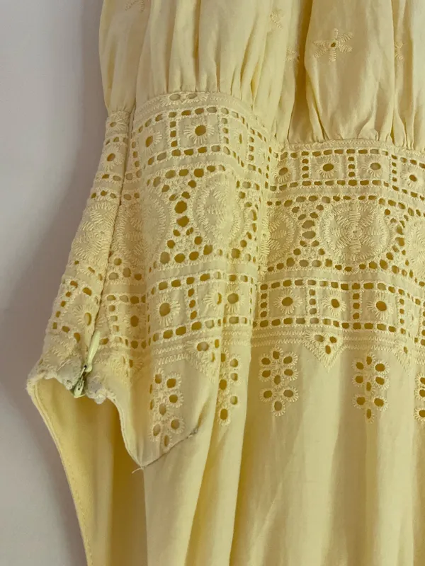 Altar'd State Dress Eyelet Mini yellow - Image 3