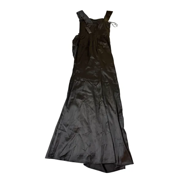 NWT Lulus Size Small Stunning Arrival Black Satin Off-The-Shoulder Maxi Dress - Image 10