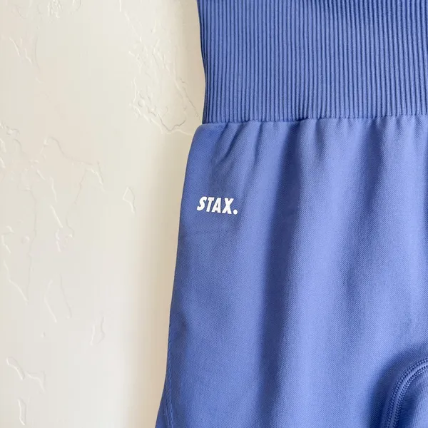 Stax | Seamless Premium Collection Athletic Biker‎ Shorts in Blue - Image 5