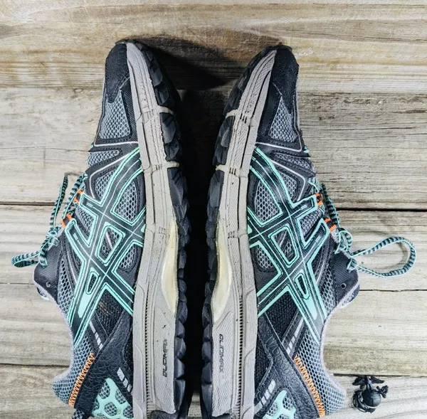 ASICS Gel Kahana 8 Trail Running Shoes T6L5N Grey Teal Orange Women’s Size 9 - Image 4